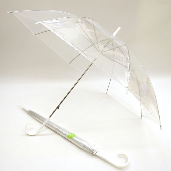 POEビニール傘 透明 直径70cm 親骨48.5cm サイズ100 単品配送