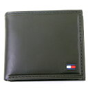 トミーヒルフィガー牛革二つ折り財布　31TL25X014 （BK）箱なし/送料無料メール便