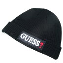 送料無料(北海道沖縄離島除く)ニット帽 GUESS(ゲス)ワッチキャップ ニットキャップ ブラック AI4A8859DS-BLK-FF-5336