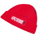 送料無料(北海道沖縄離島除く)ニット帽 GUESS(ゲス)ワッチキャップ ニットキャップ レッド AI4A8859DS-RED-FF-5374