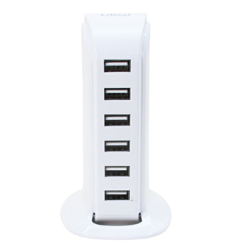 送料無料(北海道沖縄離島除く)USB 6ポート AC充電器 ACアダプター LAZOS ホワイト L-AC6-W/6080x1台 送料無料(北海道沖縄離島除く)USB 6ポート AC充電器 ACアダプター LAZOS ホワイト L-AC6-W/6080x1台
