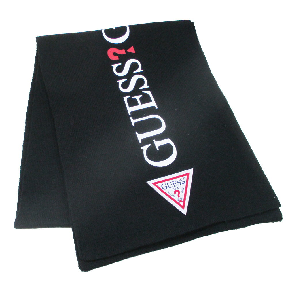 送料無料(沖縄離島除く)マフラー GUESS(ゲス)ブラック AI4A8852DS-BLK-6869