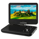 送料無料 ポータブルDVDプレーヤー 10型ワイド モバイルバッテリー AC-USBアダプタ 等 対応 4WAY電源 ブラック GH-PDV10P-BK/620...