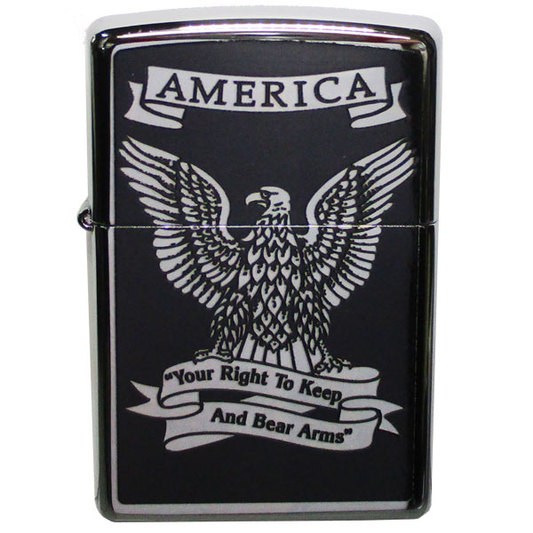 ペア zippo 送料無料メール便ジッポー オイルライター USA your right to keep and bear arms 武器を保持し武器を保持する権利 28290　ポイント消化