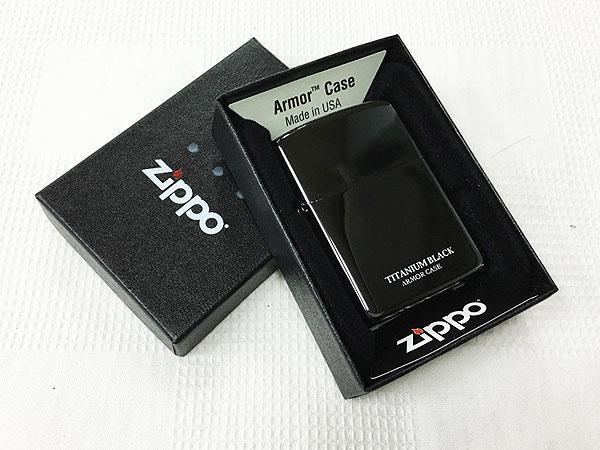 チタン・Zippo 送料無料 ジッポー オイルライター アーマー/162 ブラックチタン #16-BKTT アンミックス&ギフトボックスセット（オイル＋フリント+BOX）