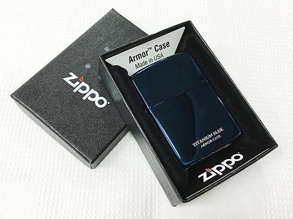 チタン・Zippo ジッポー アーマー 162 アンミックス ブルーチタン #16-BLTT/送料無料メール便