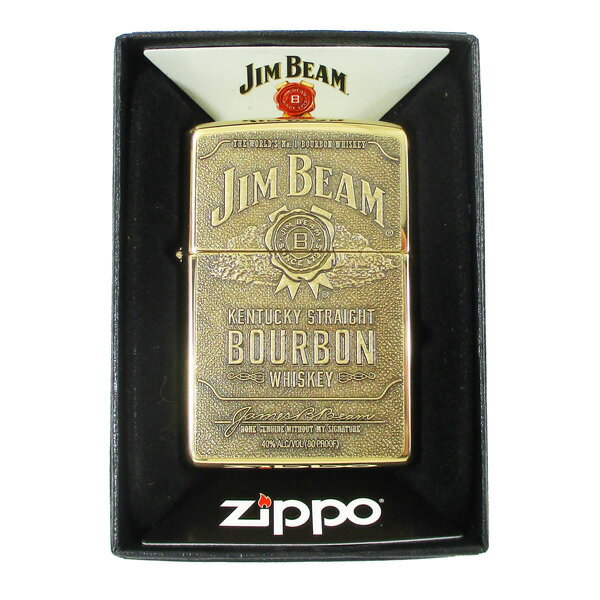 送料無料 ジッポー オイルライター ジムビーム USA JIM BEAM 254BJB929 バーボン ウイスキー&ギフトボックスセット(オイル+フリント+BO...