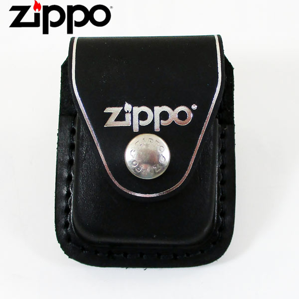 ペア zippo ジッポー レザーケース クリップ 黒色 アメリカ製 純正革ポーチ ライターポーチ/0608