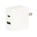 送料無料メール便 AC-USBアダプタ 2ポート PD対応 USBCケーブル1m 18W出力対応 USB Power Delivery対応 グリーンハウス ホワイト GH-ACU2PA-WH/7787 箱破棄