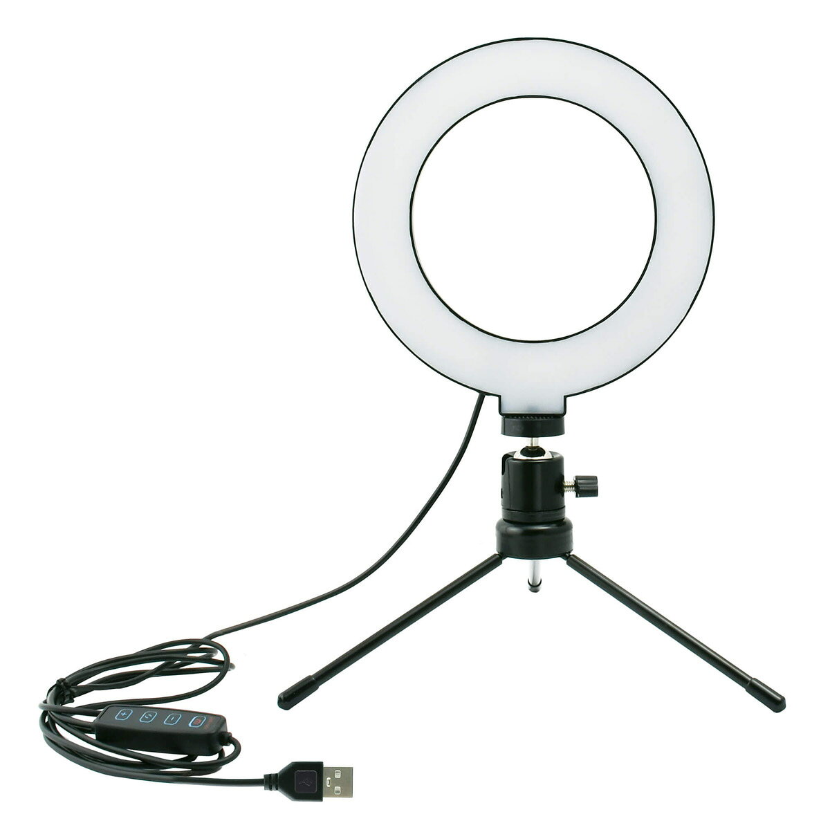 自撮りライト セルフィーライト LEDリングライト 48LED スタンド付属 GH-CSL48D-BK...