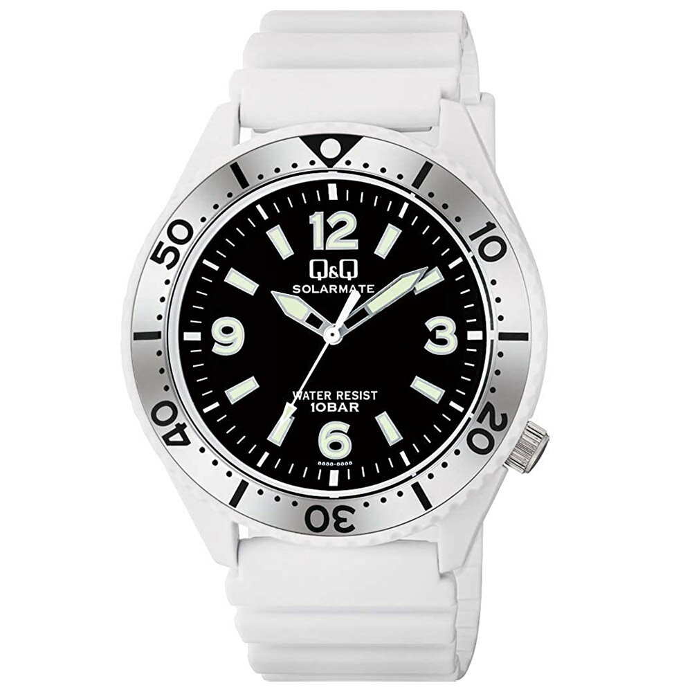 送料無料（北海道沖縄離島除く）腕時計 シチズン アナログ ソーラー 防水 日本製ムーブ ウレタンベルト メンズ ホワイト H064-005/5533