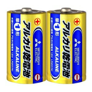 単1アルカリ電池 単一乾電池 三菱 LR20N/2S/8688/2個組x10パック