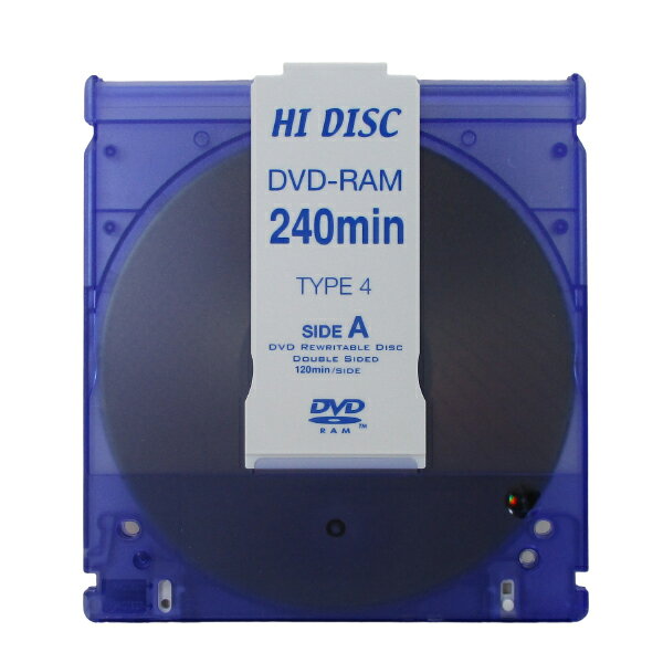 送料無料メール便 DVD-RAM 録画用 9.4GB 両面 HIDISC DVD-RAM240(T4)1P カートリッジ取り外し可能/5552x1枚