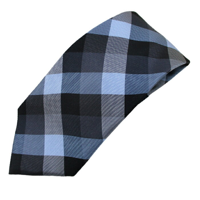 k 送料無料メール便 ネクタイ トミーヒルフィガー 8cm チェック柄 87933513001 ライトブルー×グレー TOMMY HILFIGER ポイント消化