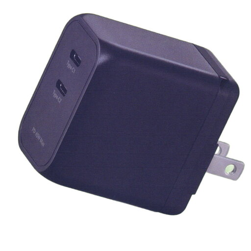 AC-USBアダプタ AC-USB充電器 2ポート Type-C*2 PD45W ブラック グリーンハウス/GH-ACU2PF-BK/2629 AC-USBアダプタ AC-USB充電器 2ポート Type-C*2 PD45W ブラック グリーンハウス/GH-ACU2PF-BK/2629