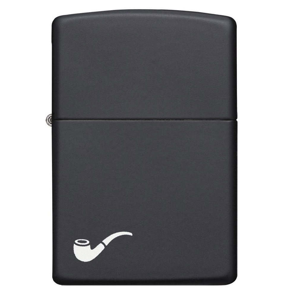 送料無料(沖縄離島除く)ジッポー パイプ用オイルライター #218PL ブラックマット&ギフトボックスセット(オイル+フリント+BOX)