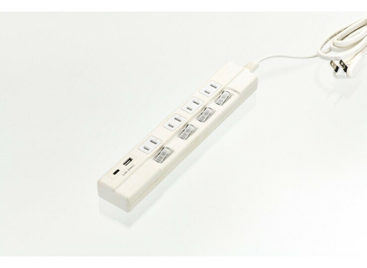 ����̵�����̳�ƻ����Υ��������Ÿ����å� ���ť����å��� USB���Ŵ� ���󥻥�ȥ����֥� 2m AC��4 USB��2 Type-C�б� �饽�� Lazos L-PS-20/3874