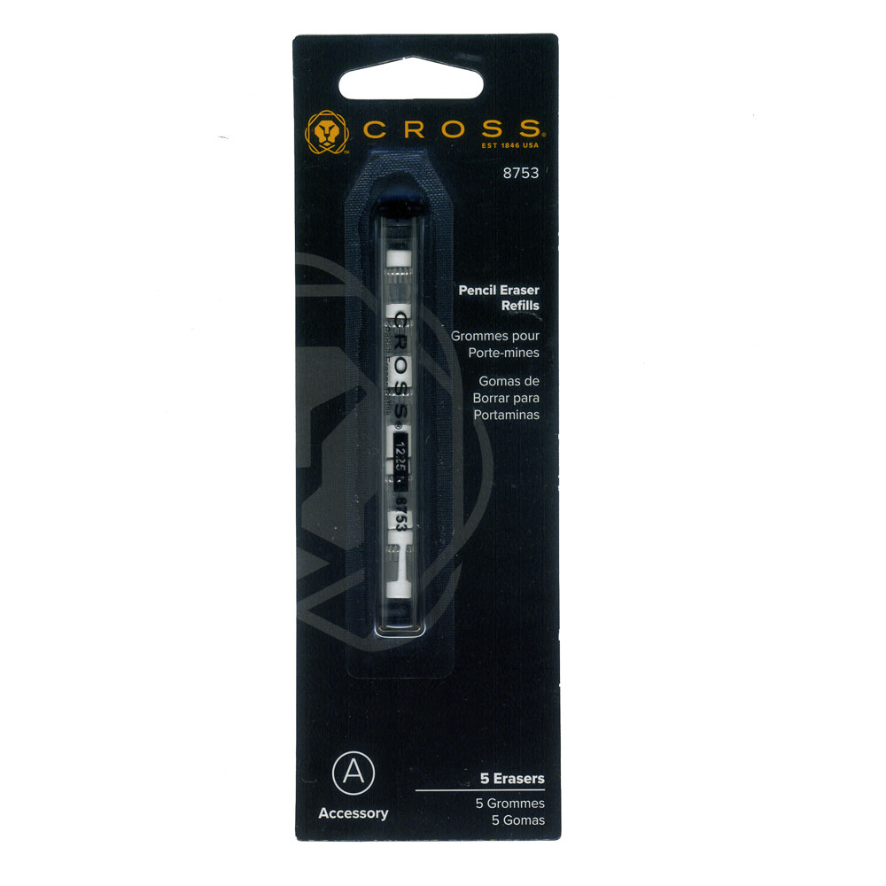 送料無料メール便 クロス ペンシル用消しゴム シャーペン用 ルースタイプ 0.5/0.9mm両用 5個入り 8753 ..