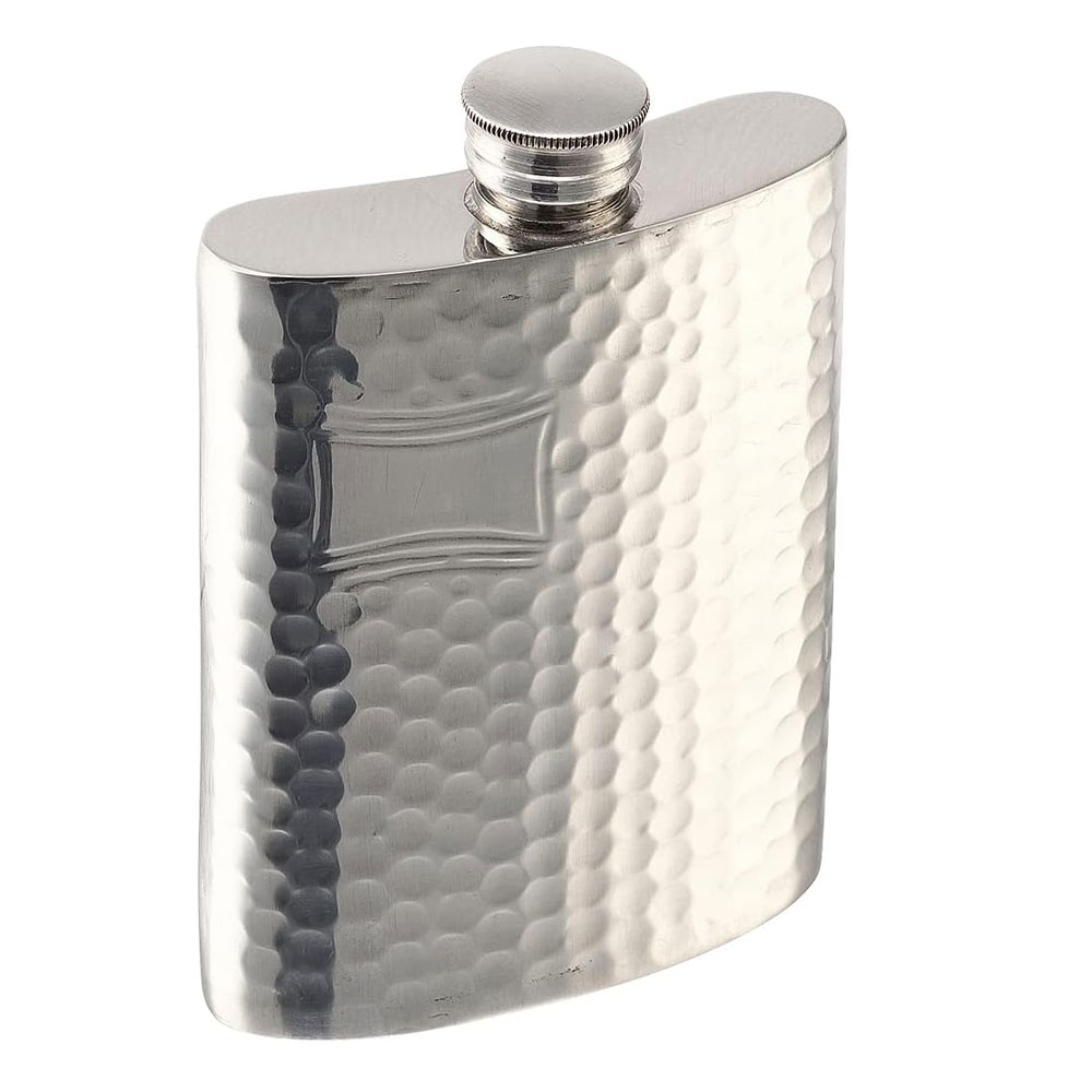 送料無料 フラスコ ピューター製 ジョウゴ付 4.0oz 英国ピンダーブロス社 ハンマード SP002 A154-1002/..