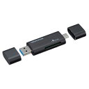 送料無料メール便 カードリーダー/ライター スマホ パソコン タブレットに USB Type-C +USB Type A グリーンハウス GH-CRACA-BK/8869x1台(2)