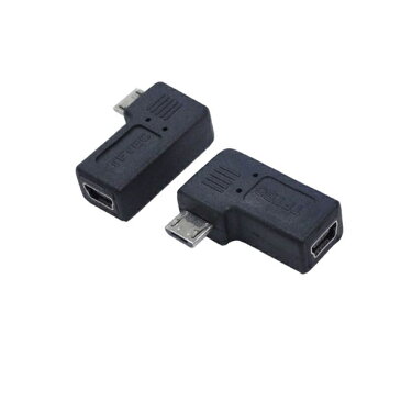 miniUSB-microUSB変換プラグ L型変換アダプタ USBM5-MCRLF 変換名人/4571284882515x1個/送料無料メール便