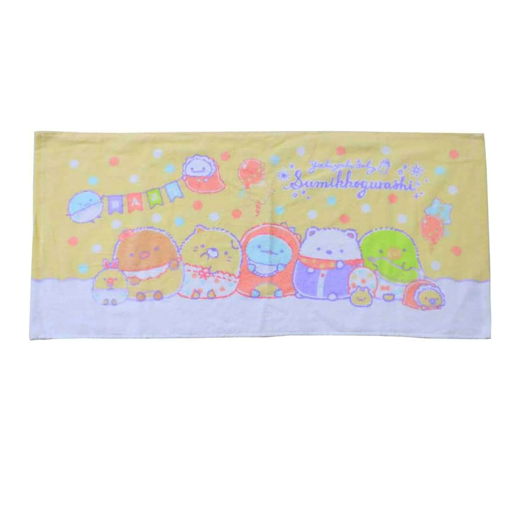 樂天商城 - 送料無料メール便 すみっコぐらし フェイスタオル プリントロングタオル 34×75cm よちよちベビー サンエックスx1枚