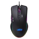 RGB有線ゲーミングマウス 7ボタン ブラック PC パソコン ゲーム用 LAZOS(ラソス)L-MSG7-B/3249x1台(2)