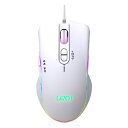 RGB有線ゲーミングマウス 7ボタン ブラック PC パソコン ゲーム用 LAZOS(ラソス)L-MSG7-W/3256x1台(2)
