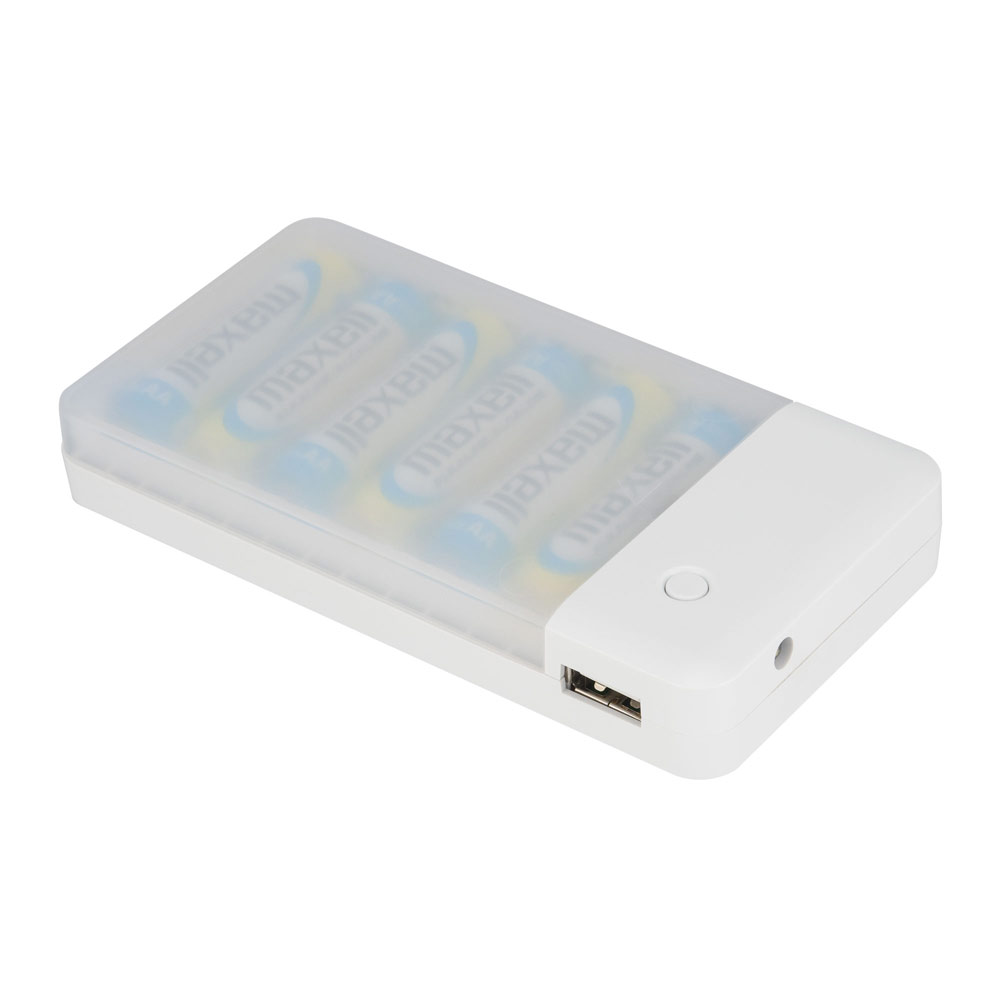 モバイルバッテリー 乾電池式 モバイル充電器 グリーンハウス GH-BTB36A-WH ホワイト/3381