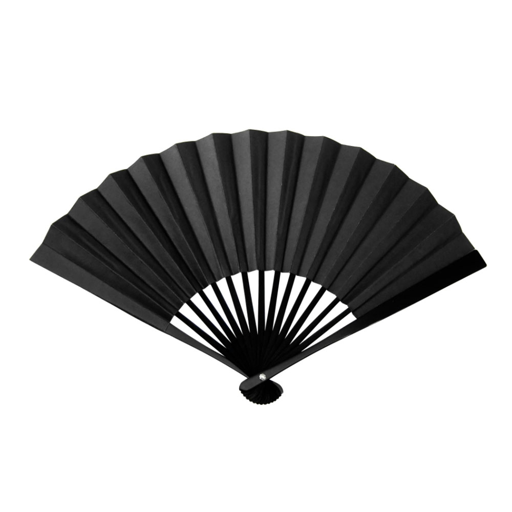送料無料メール便 黒鉄扇 6.5寸 伝統製法 日本製 黒 箱無し