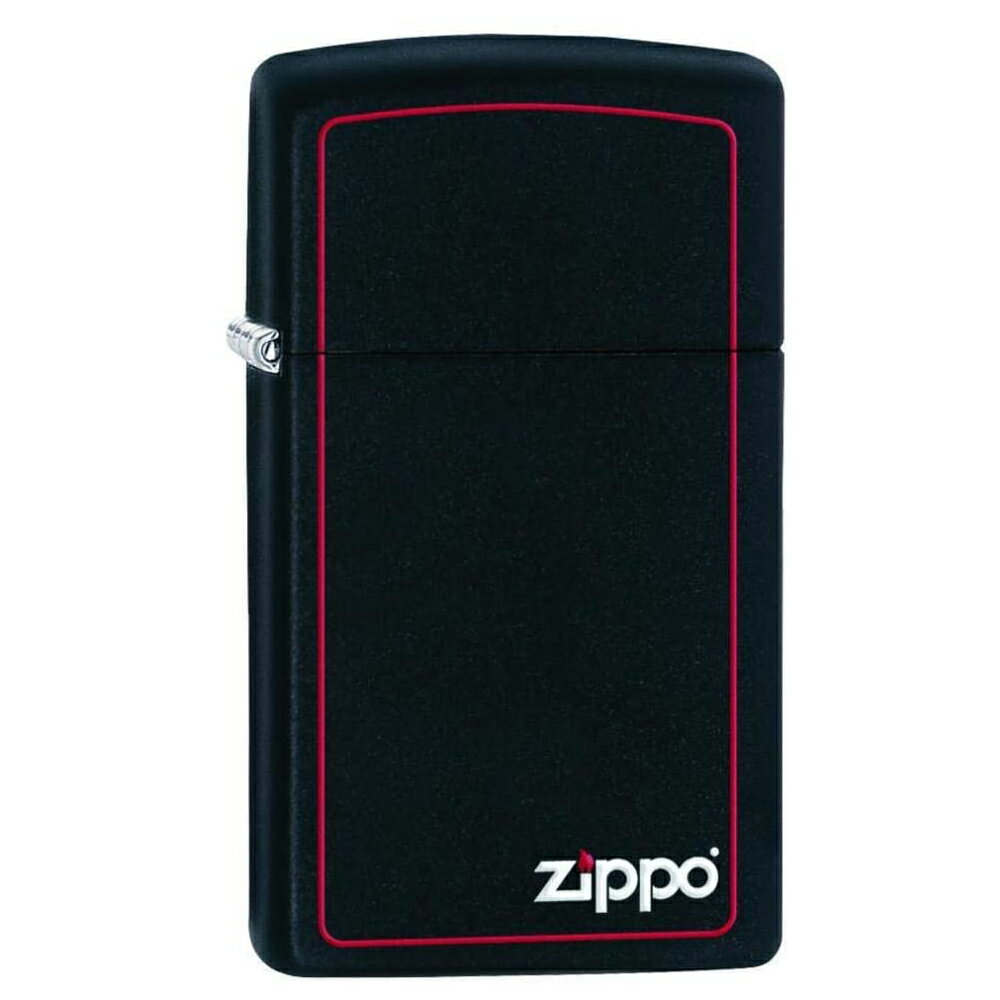 送料無料メール便 ジッポー #1618ZB ブラックマット スリムタイプ マット仕上げ オイルライター ポイント消化