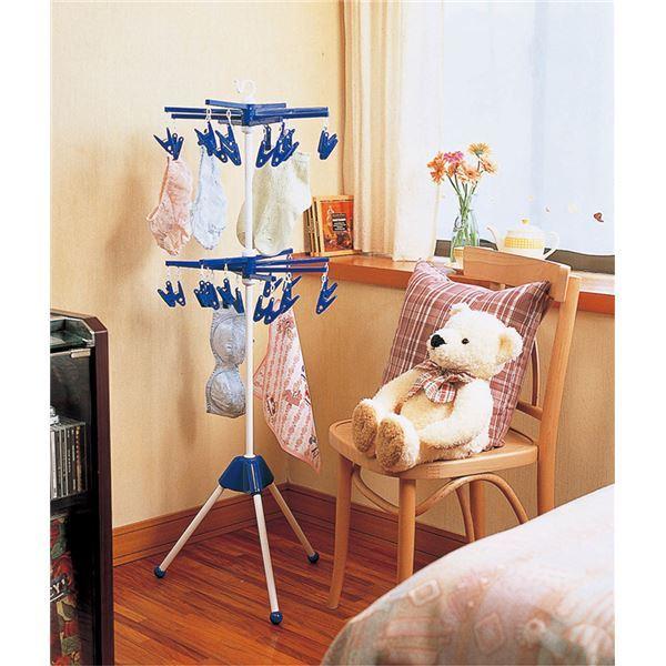 物干しスタンド 室内・屋外両用 日本製 直径380×1130mm 2段式スタンドハンガー マスコット32x1本 3