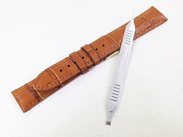 BAZZIO WATCH BAND イタリアンレザー　B-4003キャメル/送料無料（北海道沖縄離島除く）　ベルト幅選択