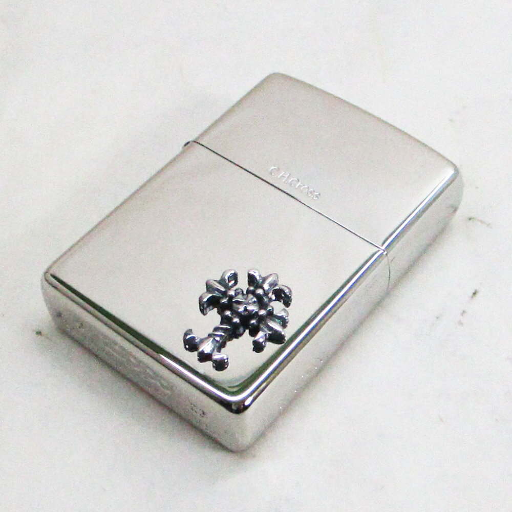 送料無料（沖縄離島除く）ジッポー オイルライター ワンポイントクロスメタル CHN-SBM5 シリアル番号付＆ギフトボックスセット（オイル＋フリント+BOX） 2