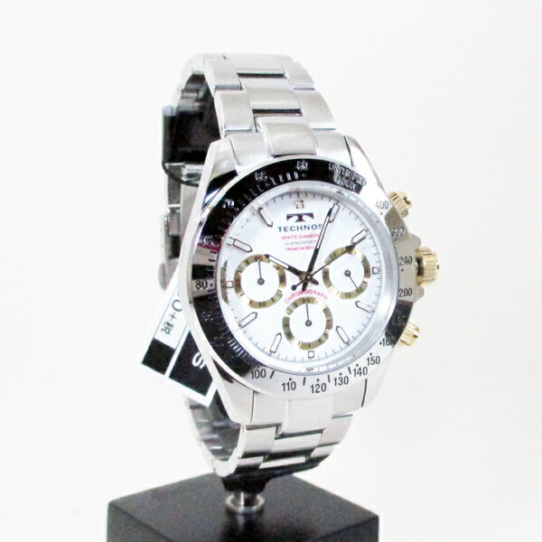 テクノス 腕時計 クオーツ 10気圧防水 クロノグラフ T4683L白文字盤 メンズ 限定プレミアモデル /送料無料