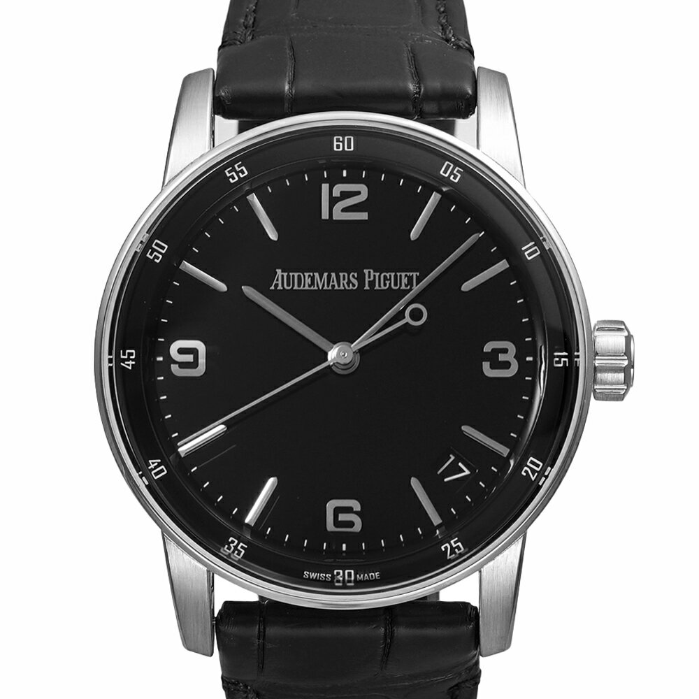 オーデマピゲ CODE 11.59 バイ オーデマピゲ ブラックラッカー アラビアインデックス 箱・保証書付き Ref.15210BC.OO.A002CR.01 中古品 メンズ 腕時計