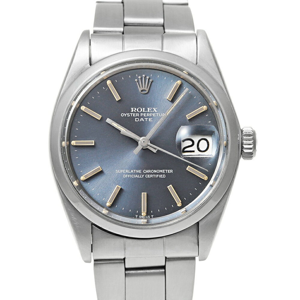 オイスター 腕時計（メンズ） ROLEX オイスターパーペチュアル デイト Ref.1500 ブルー アンティーク品 メンズ 腕時計