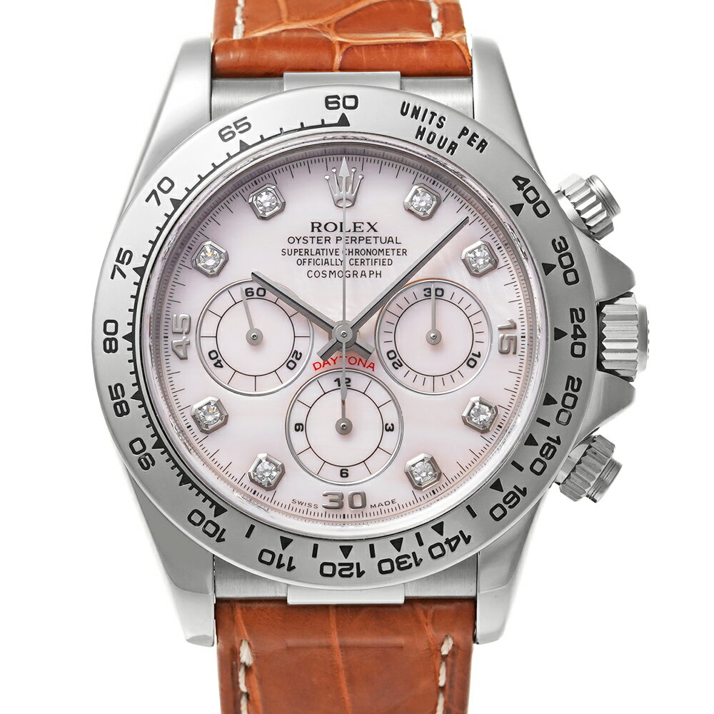 デイトナ ダイヤモンド Ref.16519NG ピンクシェル A番 中古品 メンズ 腕時計
