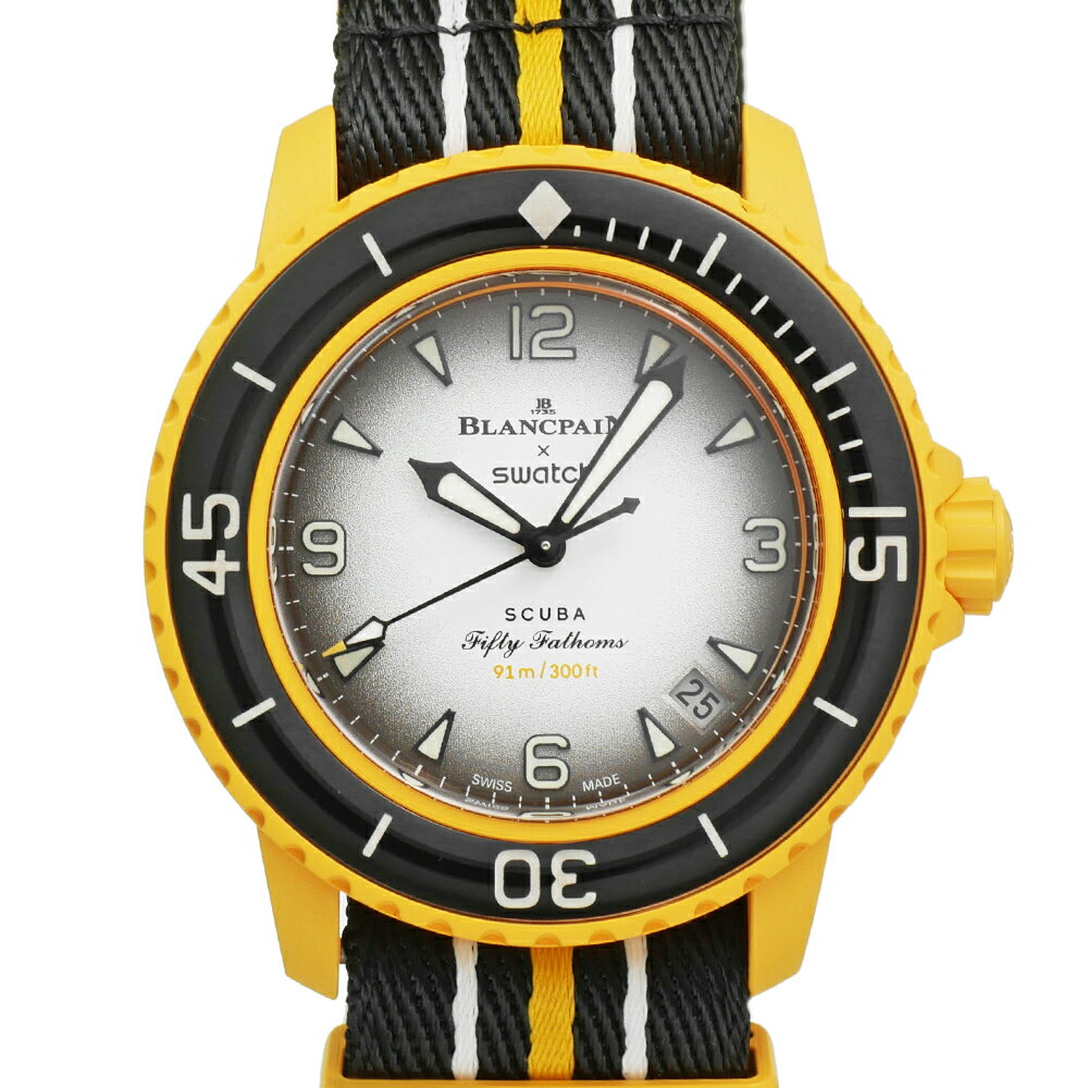 ブランパン Blancpain X Swatch バイオセラミック スクーバ フィフティファゾムス パシフィック オーシャン Ref.SO35P100 未使用品 メンズ 腕時計