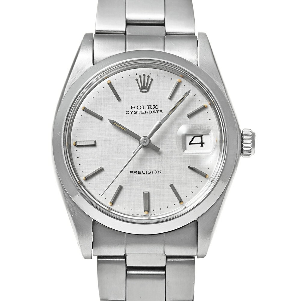 オイスター 腕時計（メンズ） ROLEX オイスターデイト Ref.6694 シルバー モザイクダイヤル アンティーク品 メンズ 腕時計