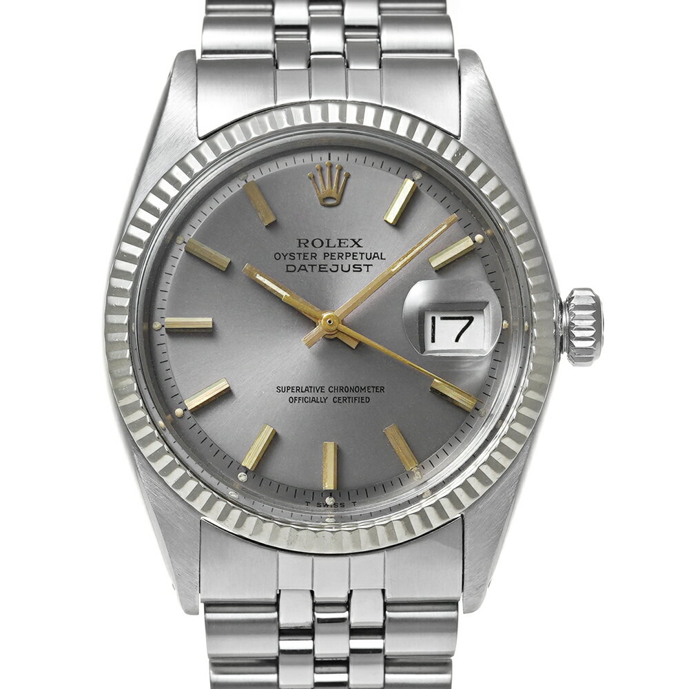 デイトジャスト 腕時計（メンズ） ROLEX デイトジャスト Ref.1601 グレー アンティーク品 メンズ 腕時計