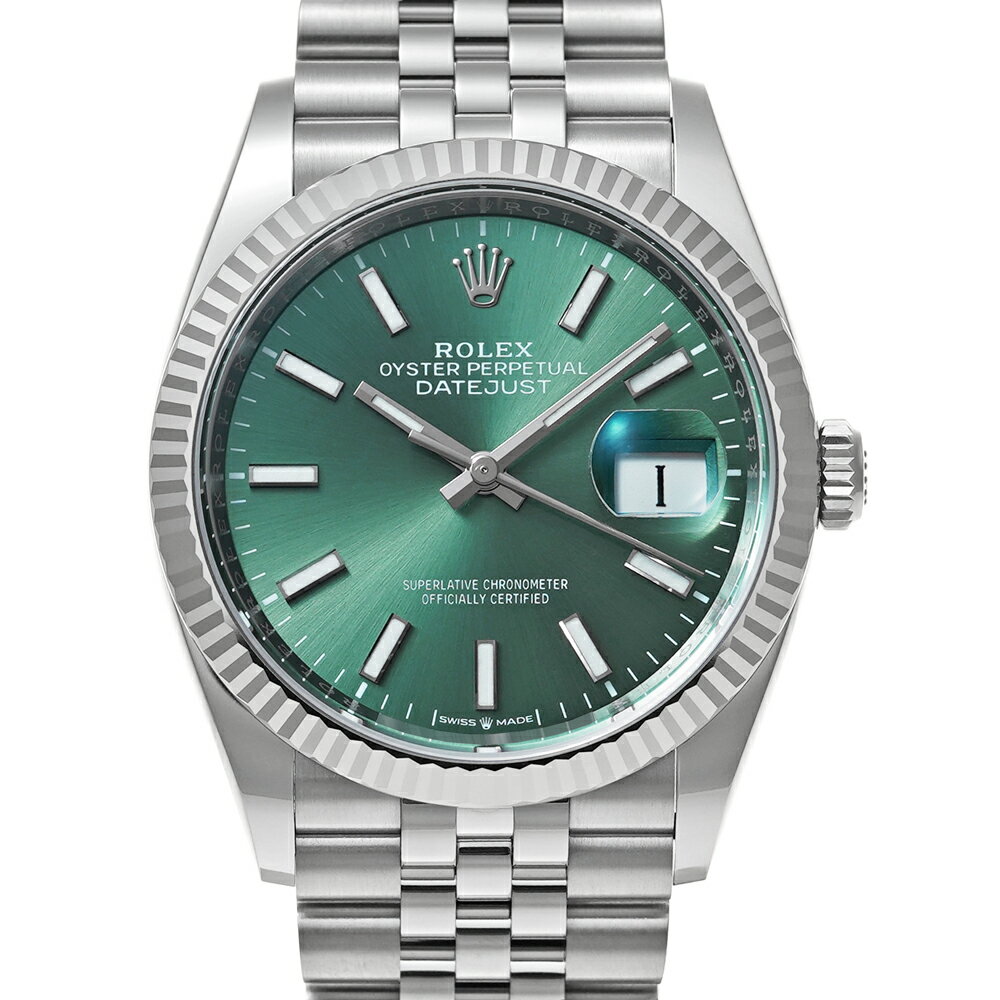 デイトジャスト 腕時計（メンズ） ロレックス デイトジャスト Ref.126234 ミントグリーン 未使用品 メンズ 腕時計