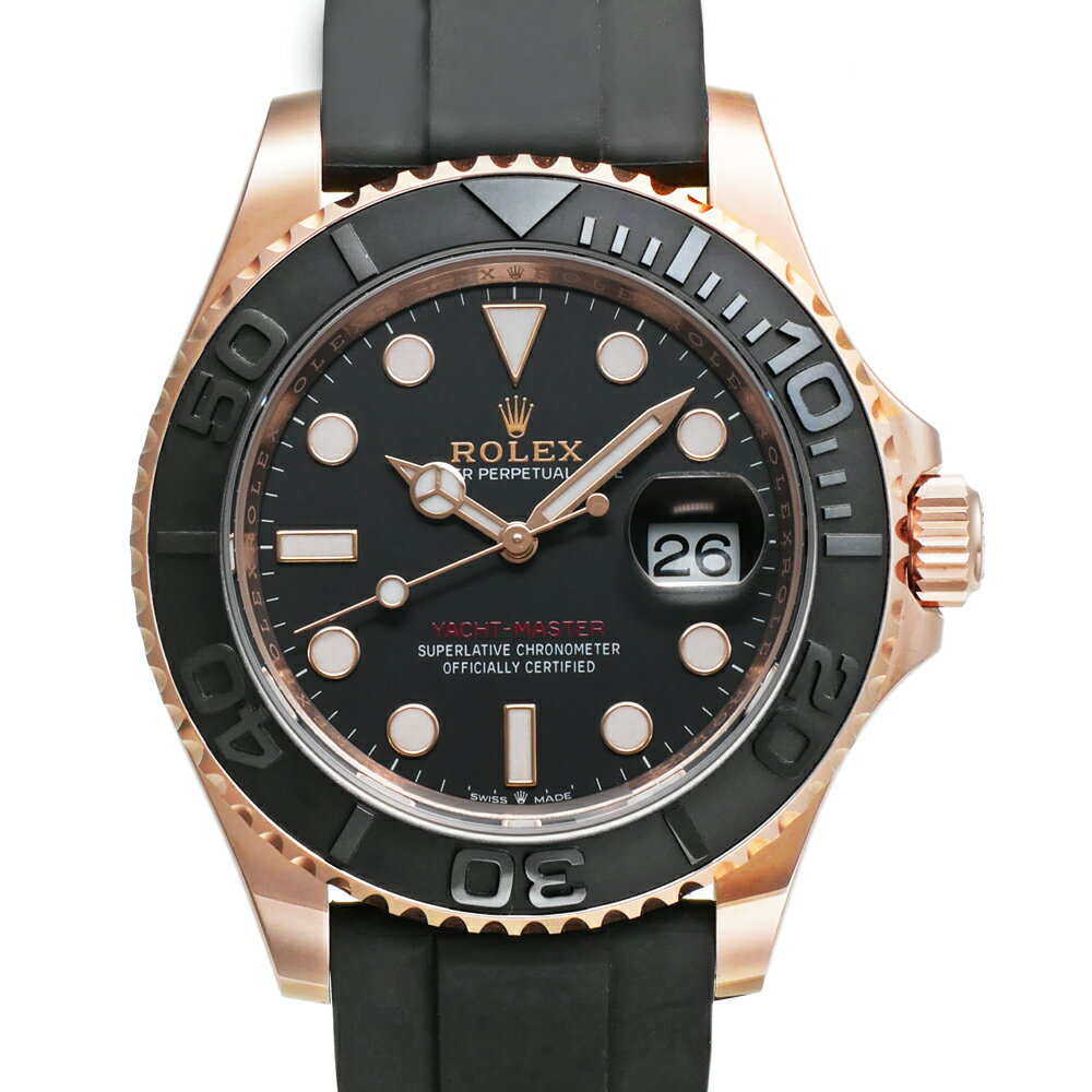ロレックス ヨットマスター 40 オイスターフレックス 保証書付き エバーローズゴールド Ref.126655 中古品 メンズ 腕時計