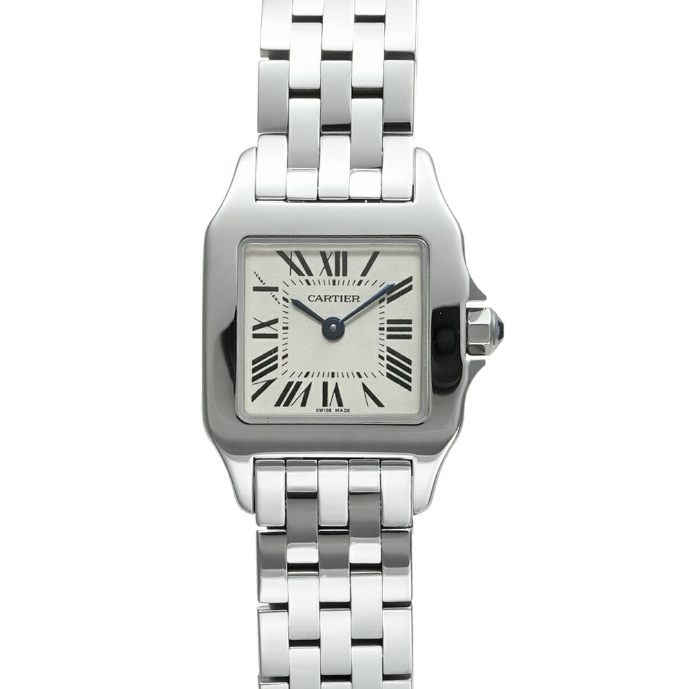 サントス ドゥモワゼル SM シルバーグレイン 箱・国内正規保証書付き Ref.W25064Z5 中古品 レディース 腕時計