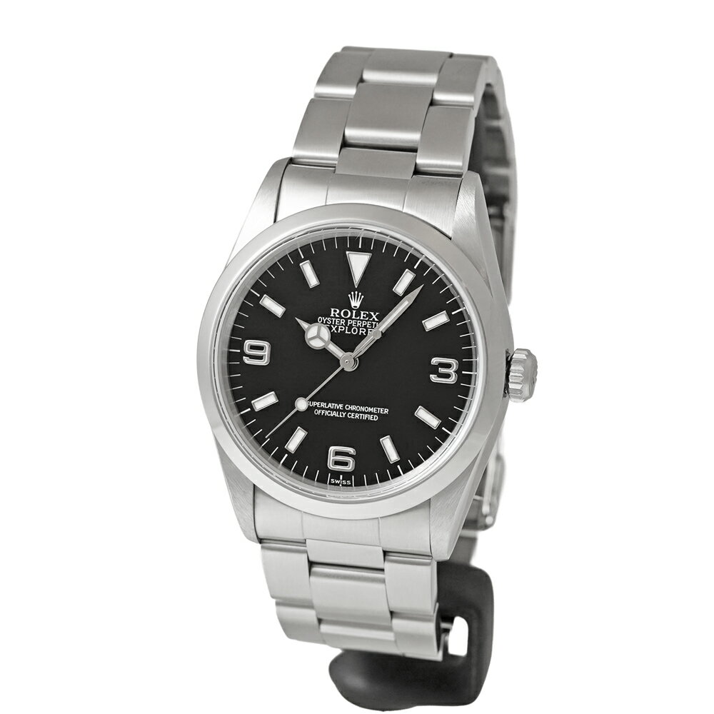 ROLEX エクスプローラー1 U番 箱・1999年保証書付き Ref.14270 中古品 ブラック メンズ 腕時計