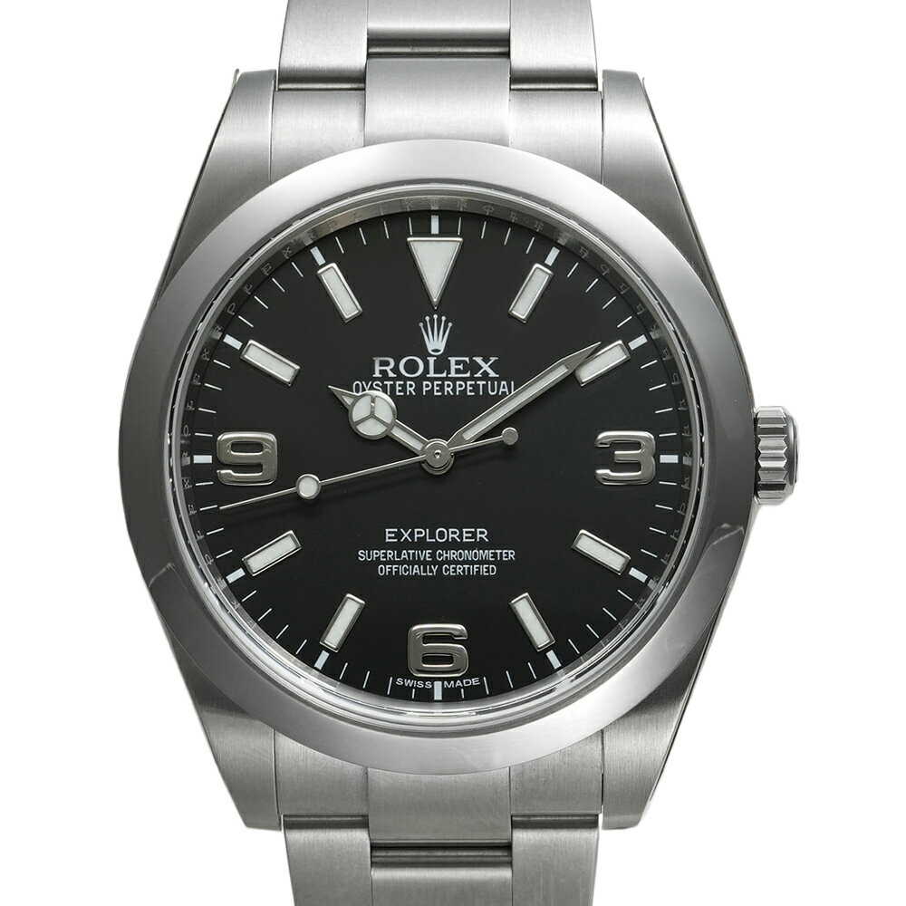 ロレックス エクスプローラー1 ブラックアウト 箱・保護テープ付き Ref.214270 中古品 メ ...
