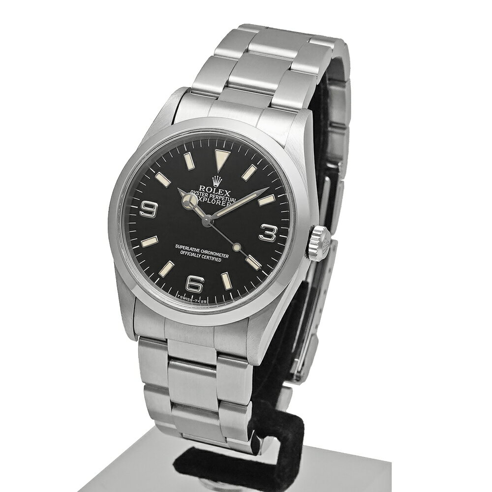 U番 ROLEX エクスプローラー1 パティーナダイヤル Ref.14270 ブラック 中古品 メンズ 腕時計