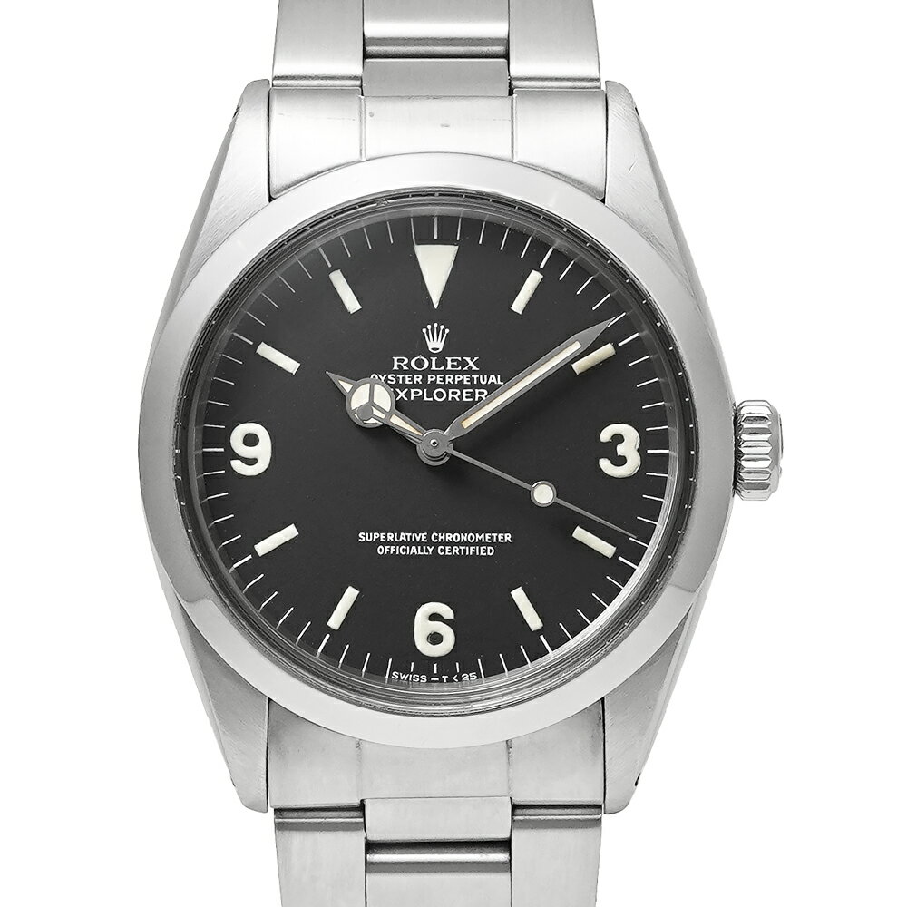 1986年前後 保証書付き ROLEX エクスプローラー1 Ref.1016 ブラック アンティーク品 メンズ 腕時計