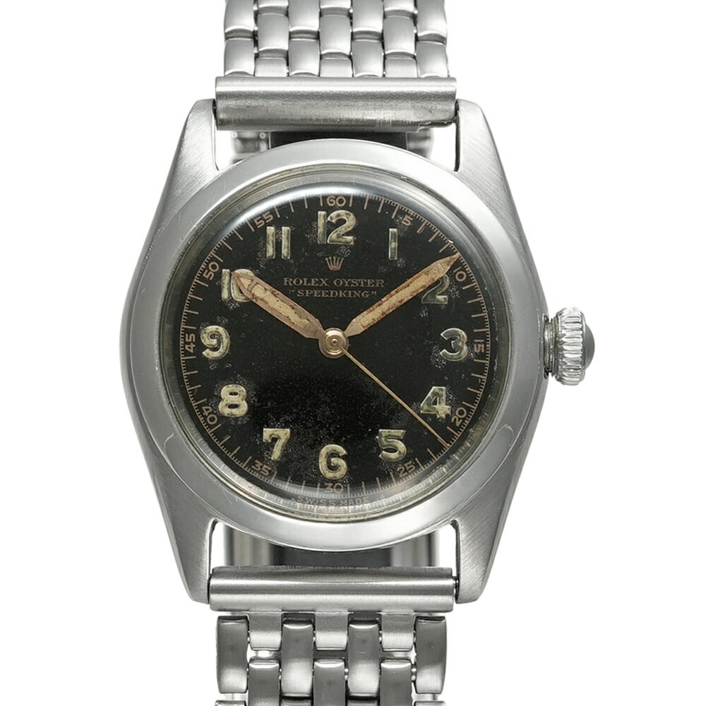 Rakuten - ROLEX オイスタースピードキング ブラックミラーダイヤル 1945年頃製造 Ref.4220 アンティーク品 ユニセックス 腕時計