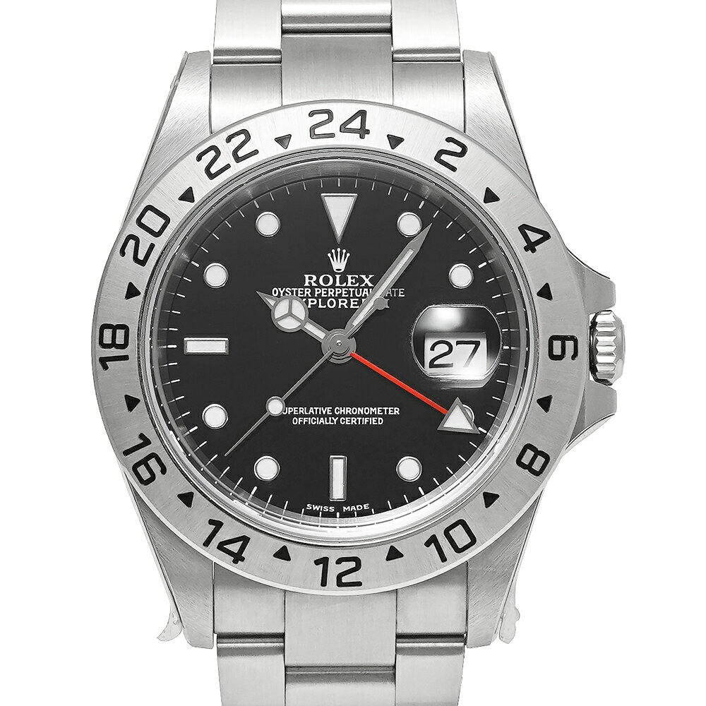 未使用品 P番 箱・国内正規保証書付き ROLEX エクスプローラー2 ブラック Ref.16570 メンズ 腕時計